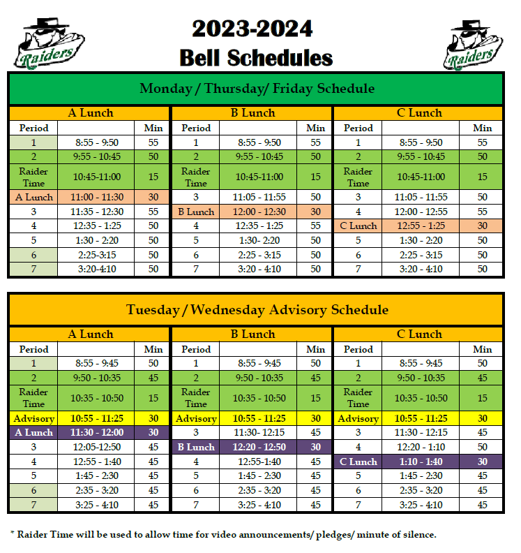Bell Schedule